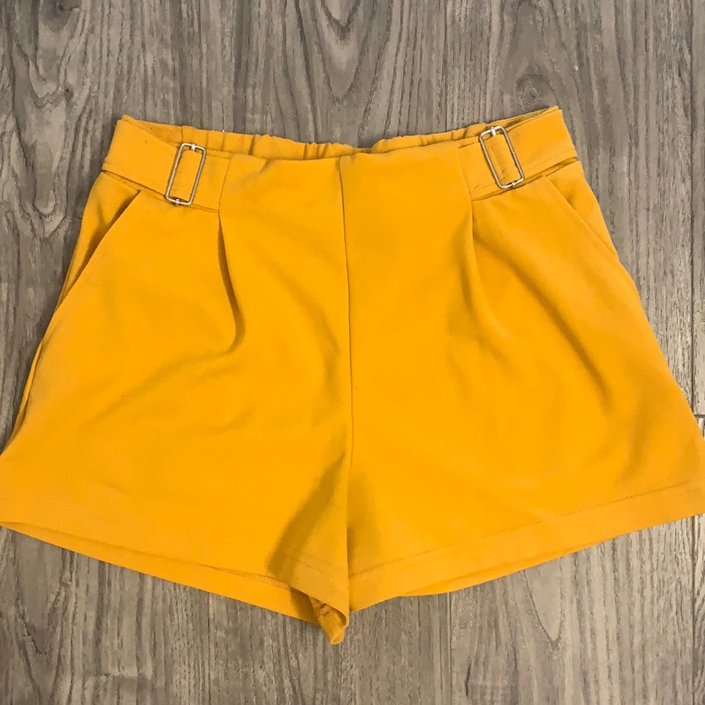 Mustard yellow shorts